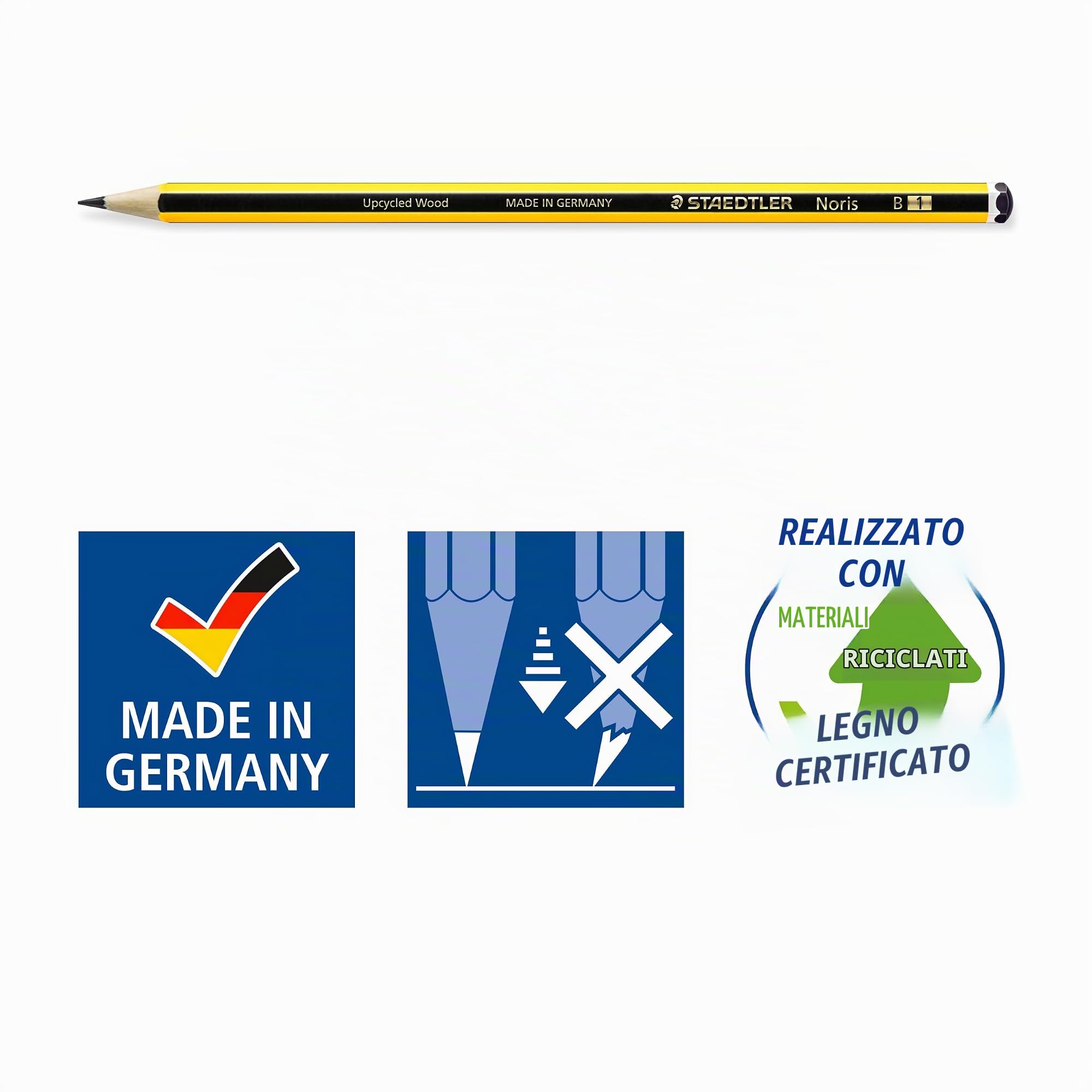 staedtler-noris-matite-grafite-b-esagonali-confezione-12-pezzi image 5