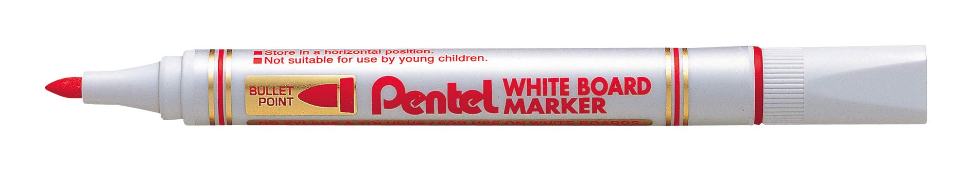 pentel-mw85-white-marker-amiko-marcatore-lavagna-bianca-punta-conica-12-pezzi-ro image 2