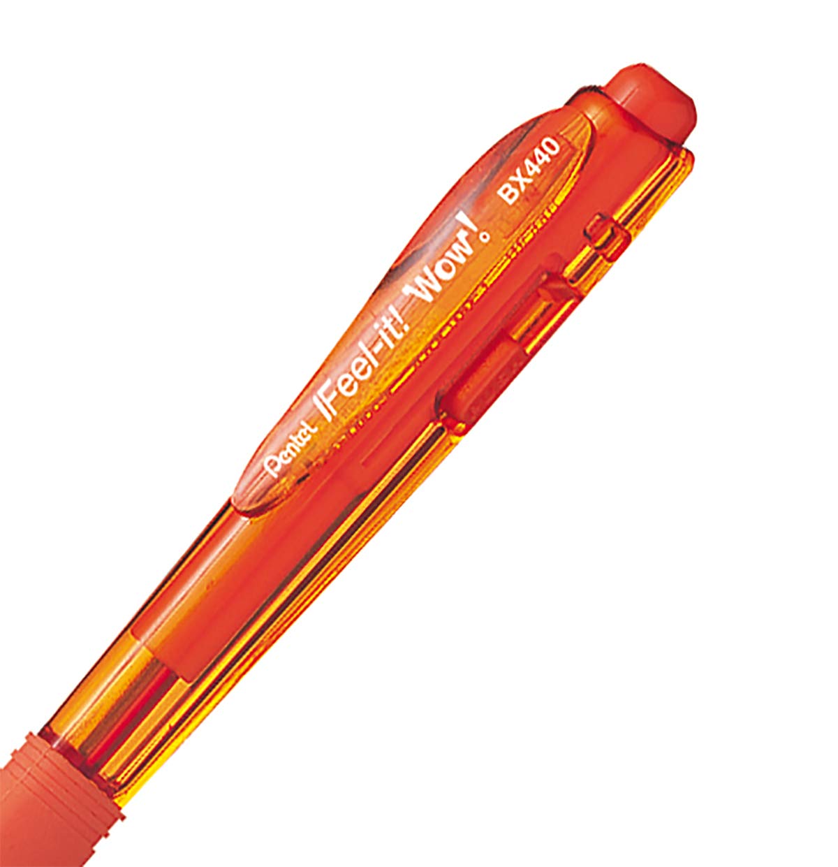 pentel-feel-it-wow-bx440-penna-a-sfera-a-scatto-1-0-mm-arancione-12-pz image 2