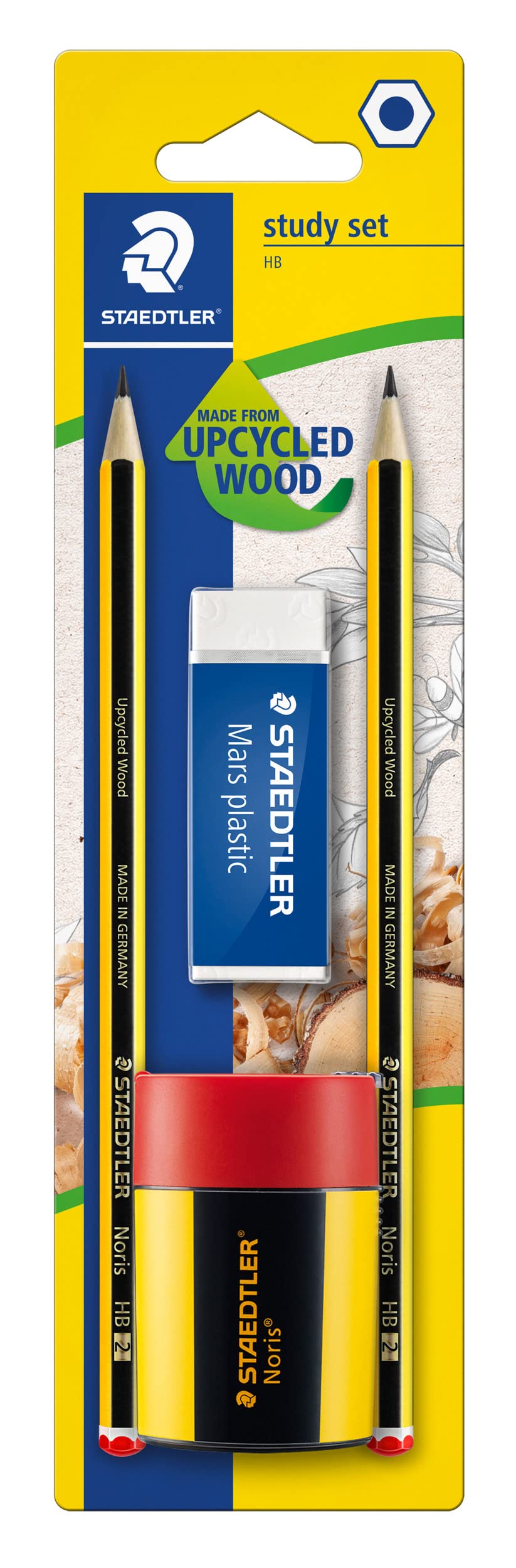 staedtler-noris-120-511-study-set-scuola-2-matite-hb-gomma-mars-plastic-temperam image 1