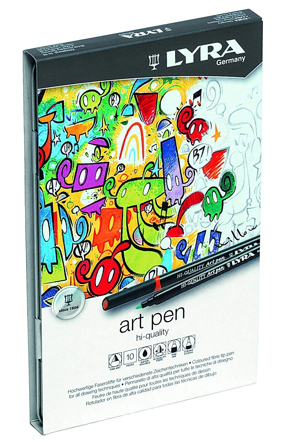 lyra-art-pen-scatola-metallo-50-pennarelli-punta-0-5-2-mm-acquerellabili image 7