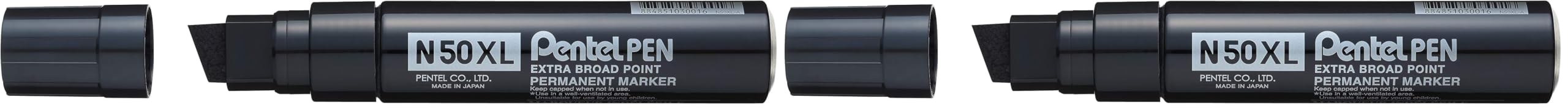 pentel-n50xl-marcatore-permanente-xl-punta-scalpello-gigante-rosso image 2