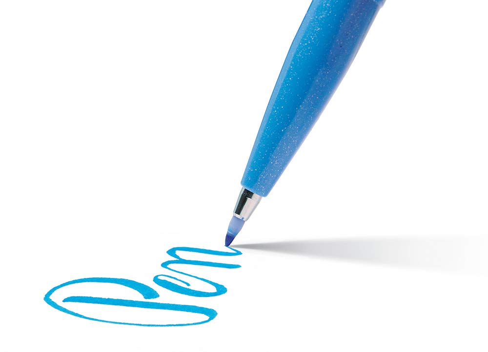 pentel-brush-sign-pen-ses15c-pennarello-brush-astuccio-12-colori image 3