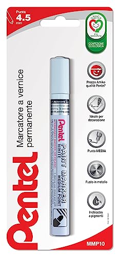 pentel-mmp10-paint-marker-marcatore-a-vernice-bianco-punta-media-1-pezzo image 7