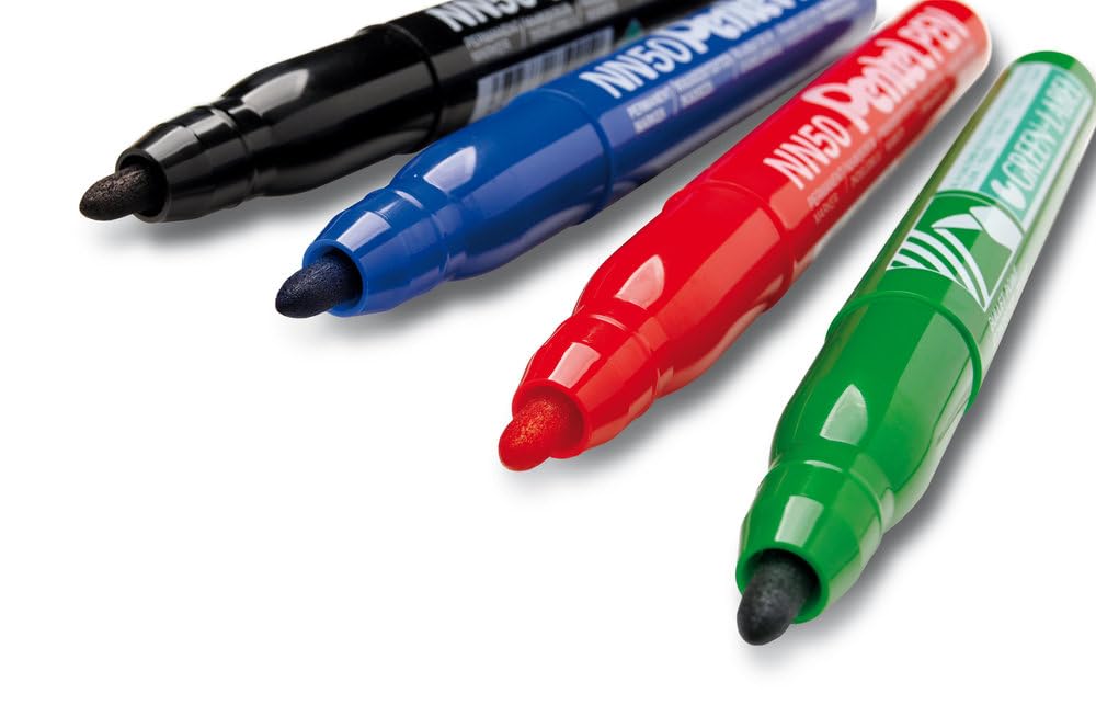 pentel-nn50-green-label-marcatore-permanente-punta-conica-nero-confezione-12-pz image 3