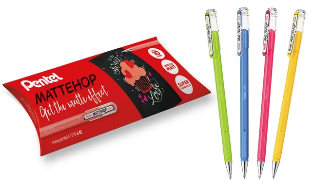 pentel-mattehop-k110-v-roller-gel-1-0-mm-set-4-colori-funny-pastello image 1