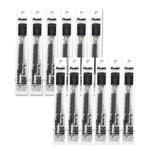 pentel-lr10-refill-energel-1-0-mm-nero-12-pezzi image 1