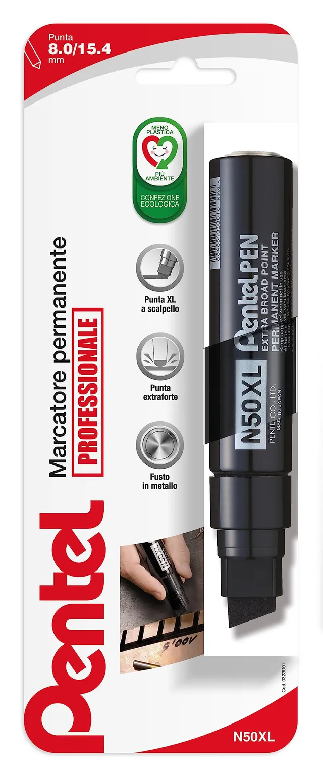 pentel-n50xl-marcatore-permanente-punta-scalpello-gigante-nero-1-pz image 1
