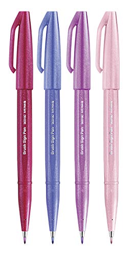 pentel-ses15c-brush-sign-pen-set-4-pezzi-colori-primavera image 6