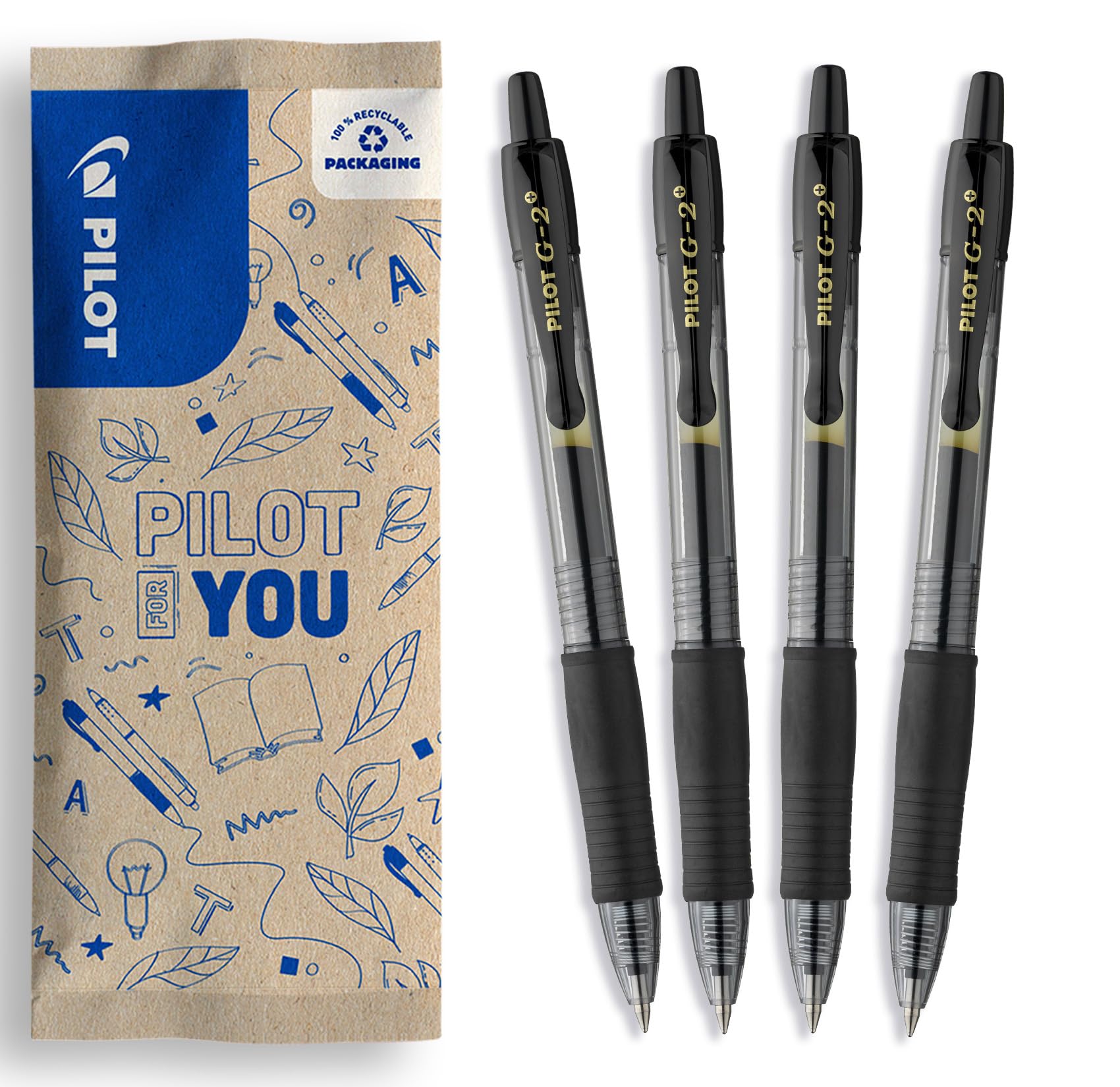 pilot-g-2-07-penna-gel-retrattile-0-7-mm-confezione-4-colori-nero-blu-rosso-verd image 6