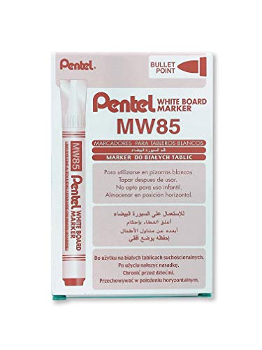 pentel-mw85-white-marker-amiko-marcatore-lavagna-bianca-punta-conica-12-pezzi-ro image 8