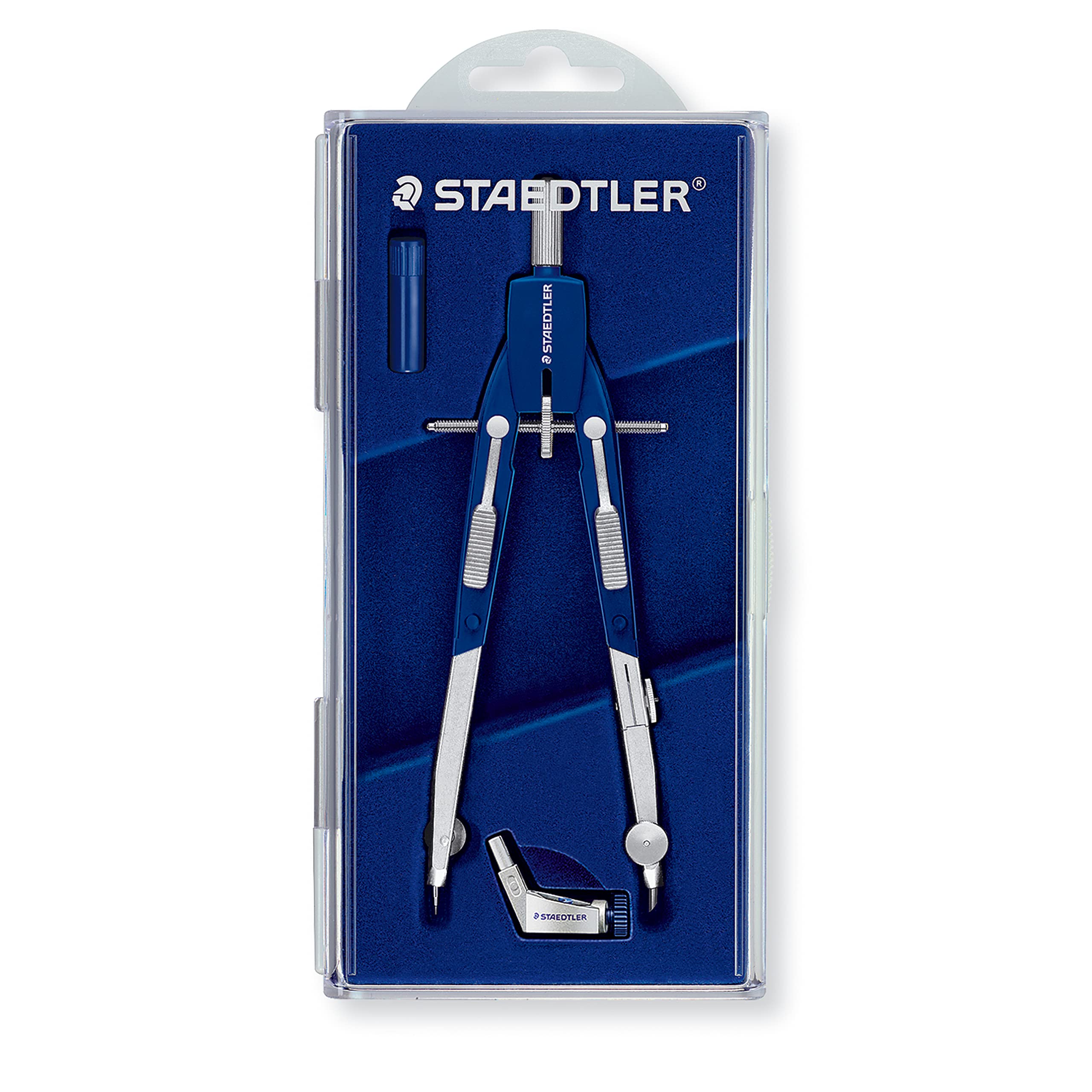 staedtler-mars-comfort-552-compasso-a-regolazione-rapida-blu-argento-con-astucci image 4
