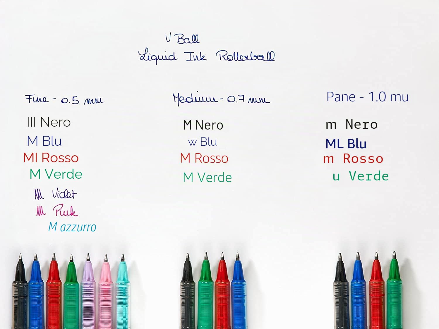 pilot-v-ball-05-penna-roller-inchiostro-liquido-punta-fine-0-5-mm-set-4-colori-n image 4
