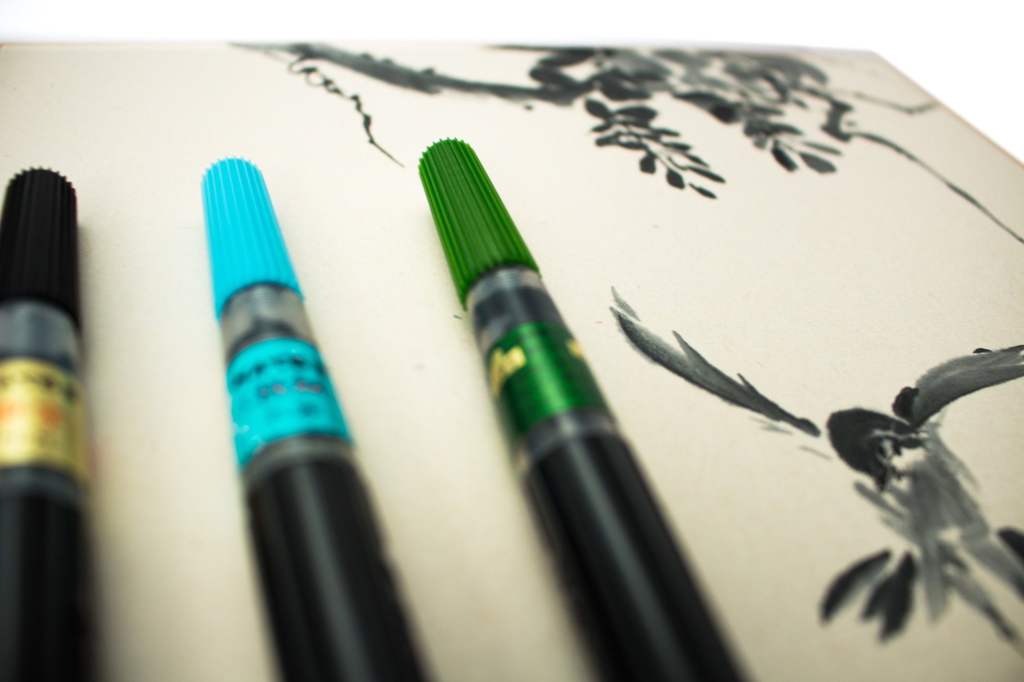 pentel-pocket-brush-fude-pen-pennarello-brush-ricaricabile-nero-punta-larga image 5
