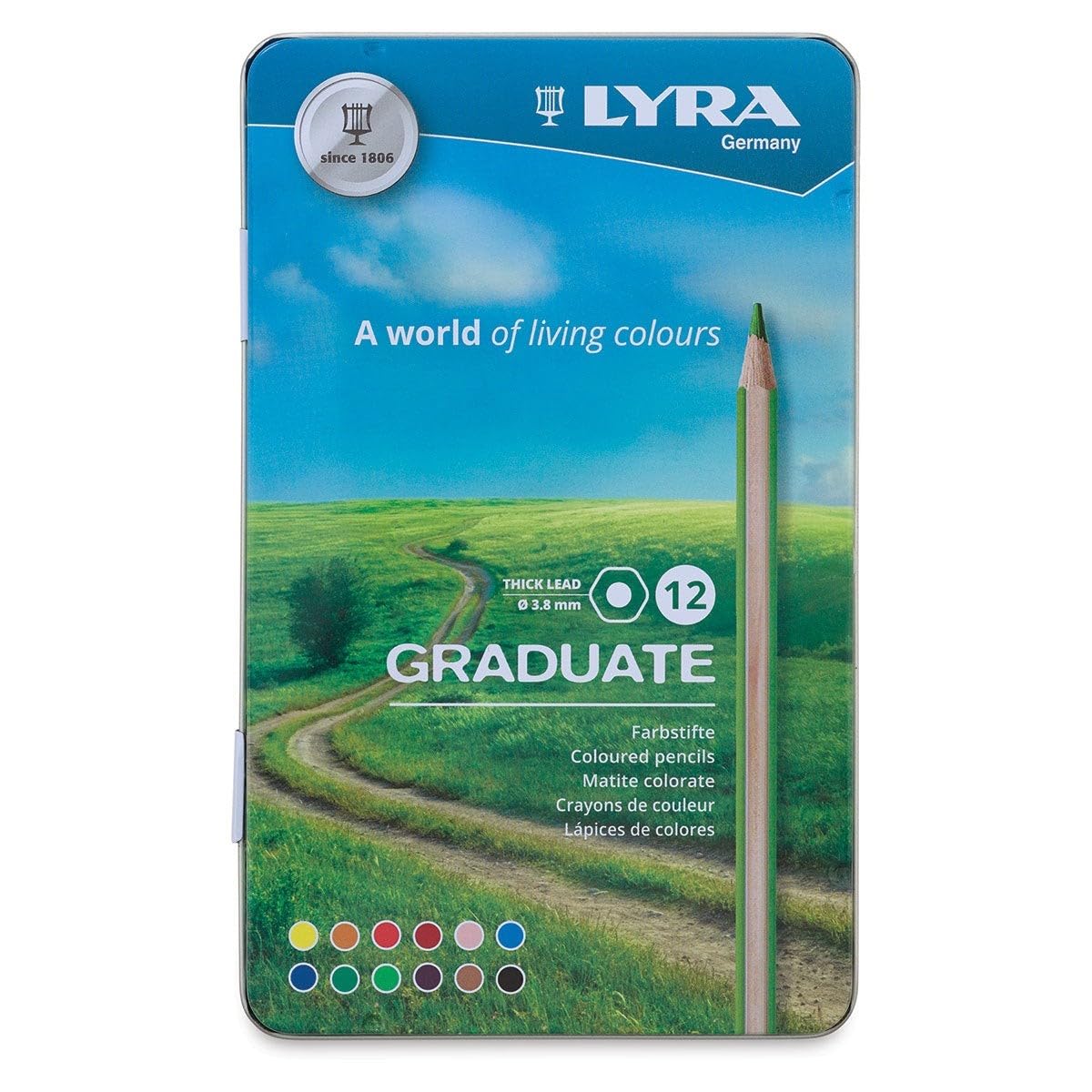lyra-graduate-pastelli-colorati-36-pz-scatola-metallo-mina-3-8-mm image 5