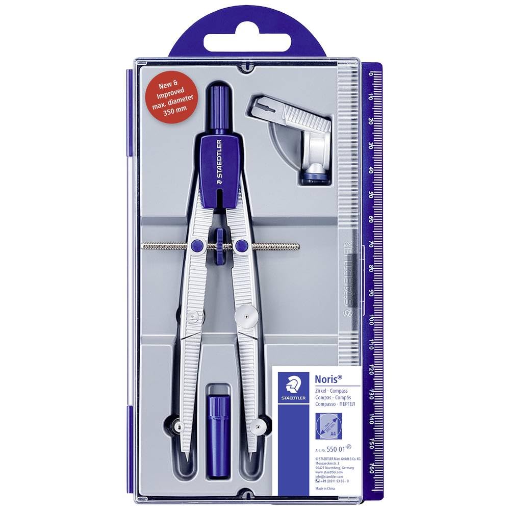 staedtler-noris-550-set-compasso-in-metallo-con-mine-e-prolunga-395-mm image 6