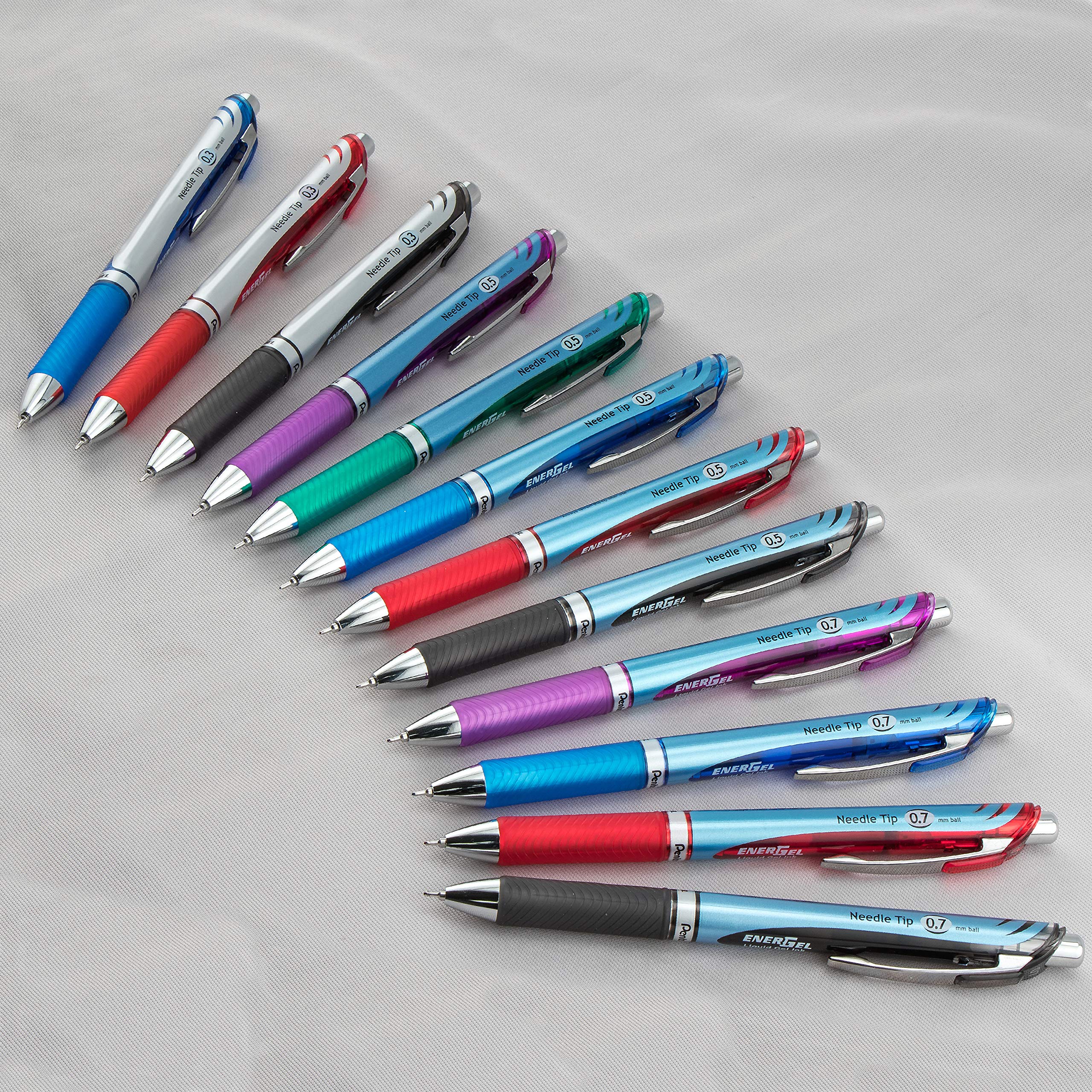 pentel-energel-xm-click-bln75-roller-a-scatto-0-5-mm-12-pezzi-rosso image 7