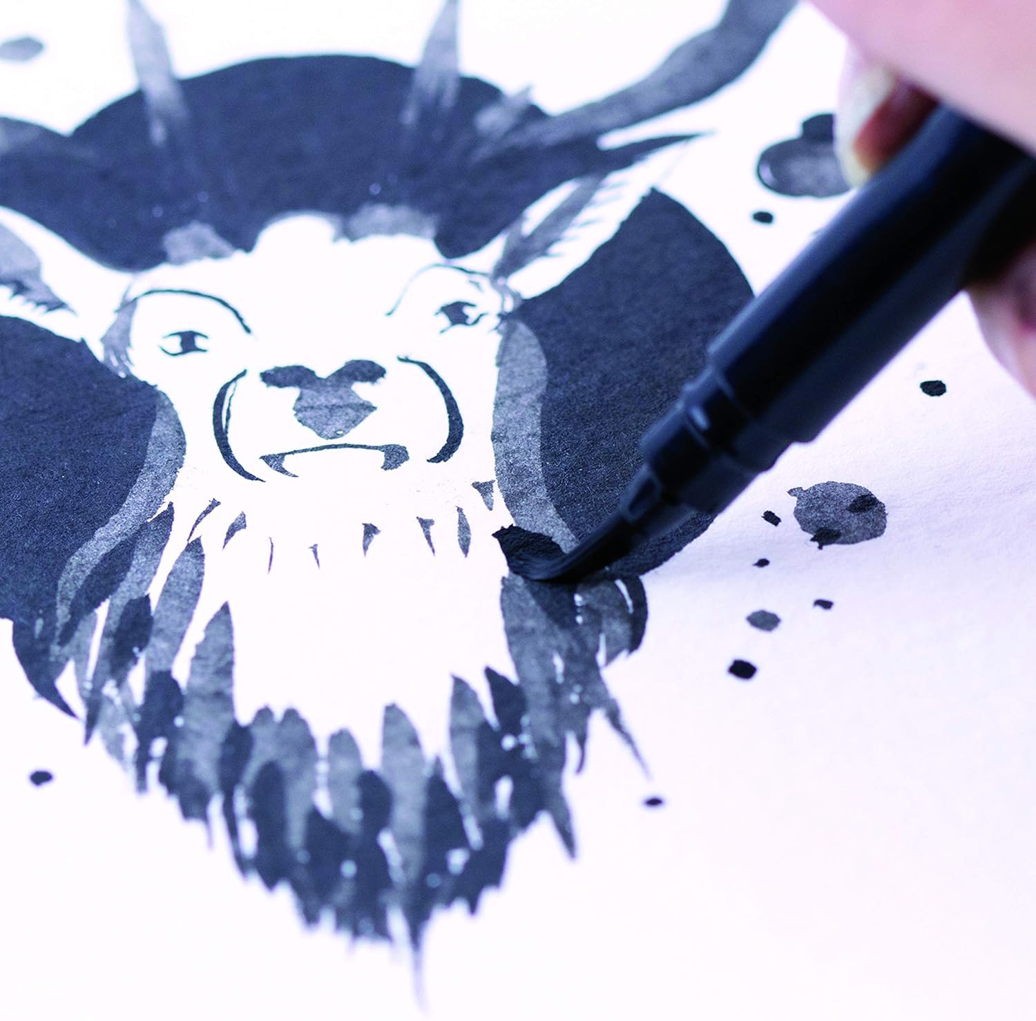 pentel-pocket-brush-pennello-fusto-nero-inchiostro-nero-2-ricariche image 8
