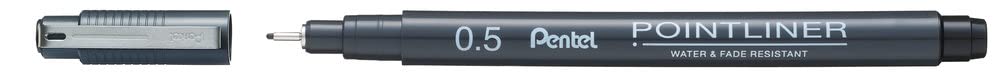 pentel-s20p-pointliner-fineliner-nero-5-punte-assortite-0-2-0-4-0-5-0-8-1-0-mm image 4