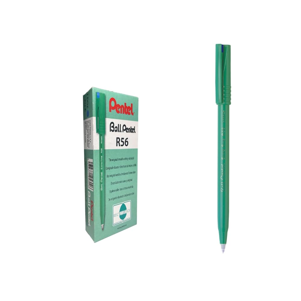 pentel-r56-rolling-writer-roller-punta-resina-blu-confezione-12-pezzi image 6