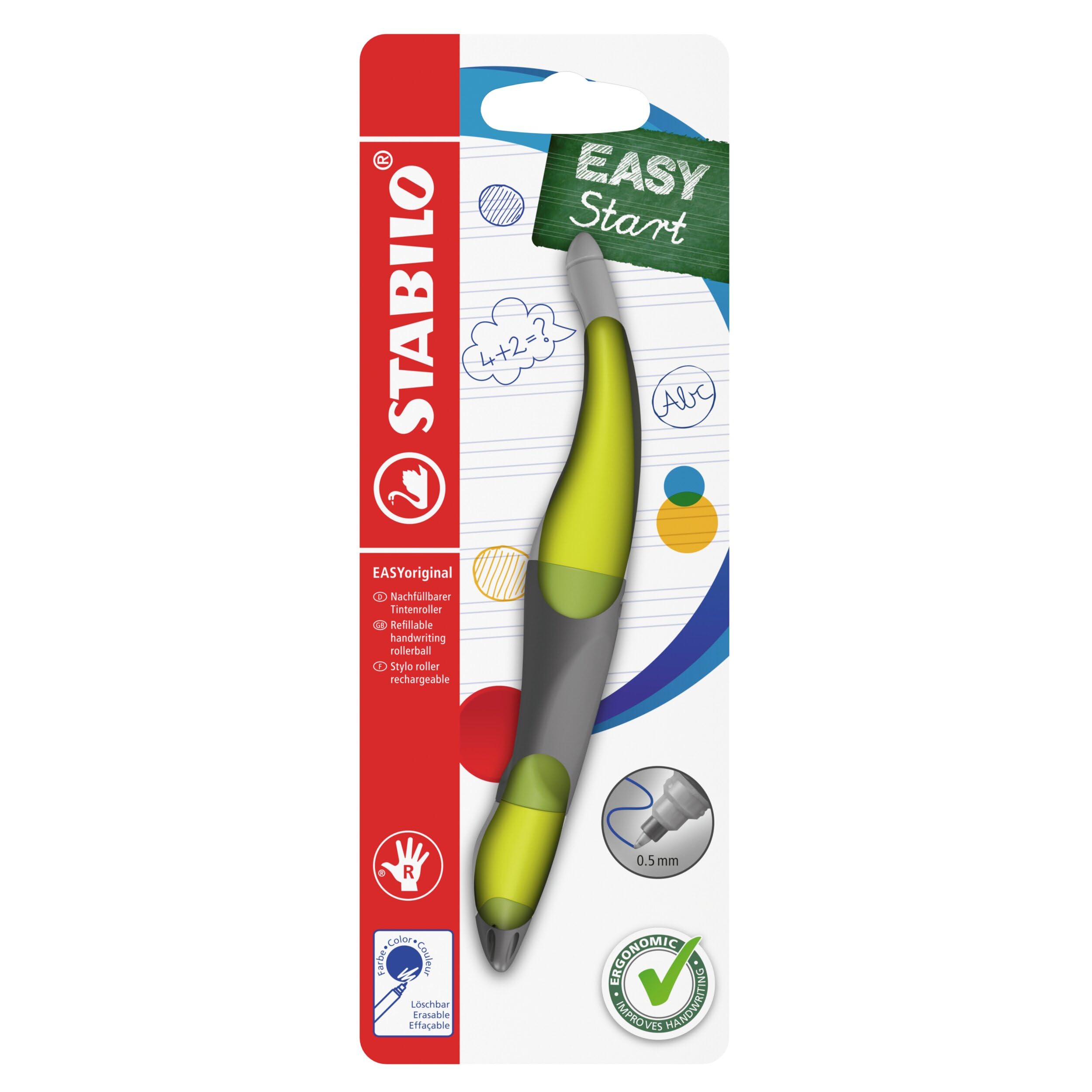 stabilo-easyoriginal-penna-roller-ergonomica-con-cartuccia-blu image 1