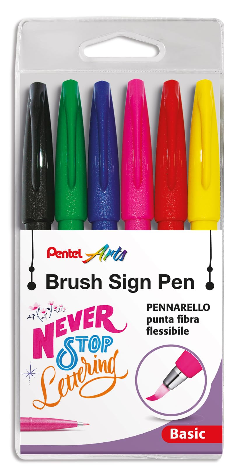 pentel-brush-sign-pen-ses15c-pennarello-brush-astuccio-12-colori image 5