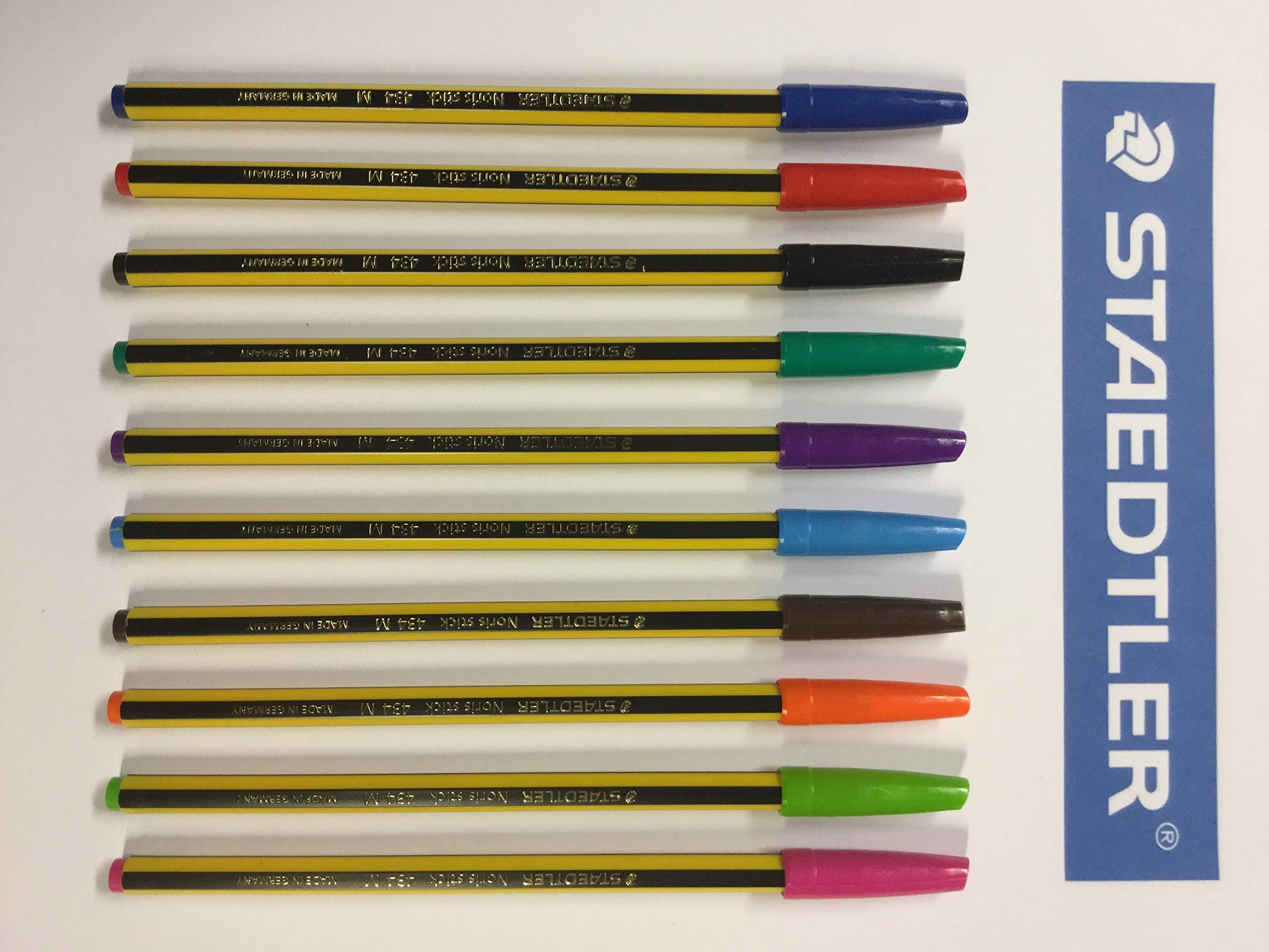 staedtler-noris-stick-434m-penna-a-sfera-1-mm-set-10-colori image 1