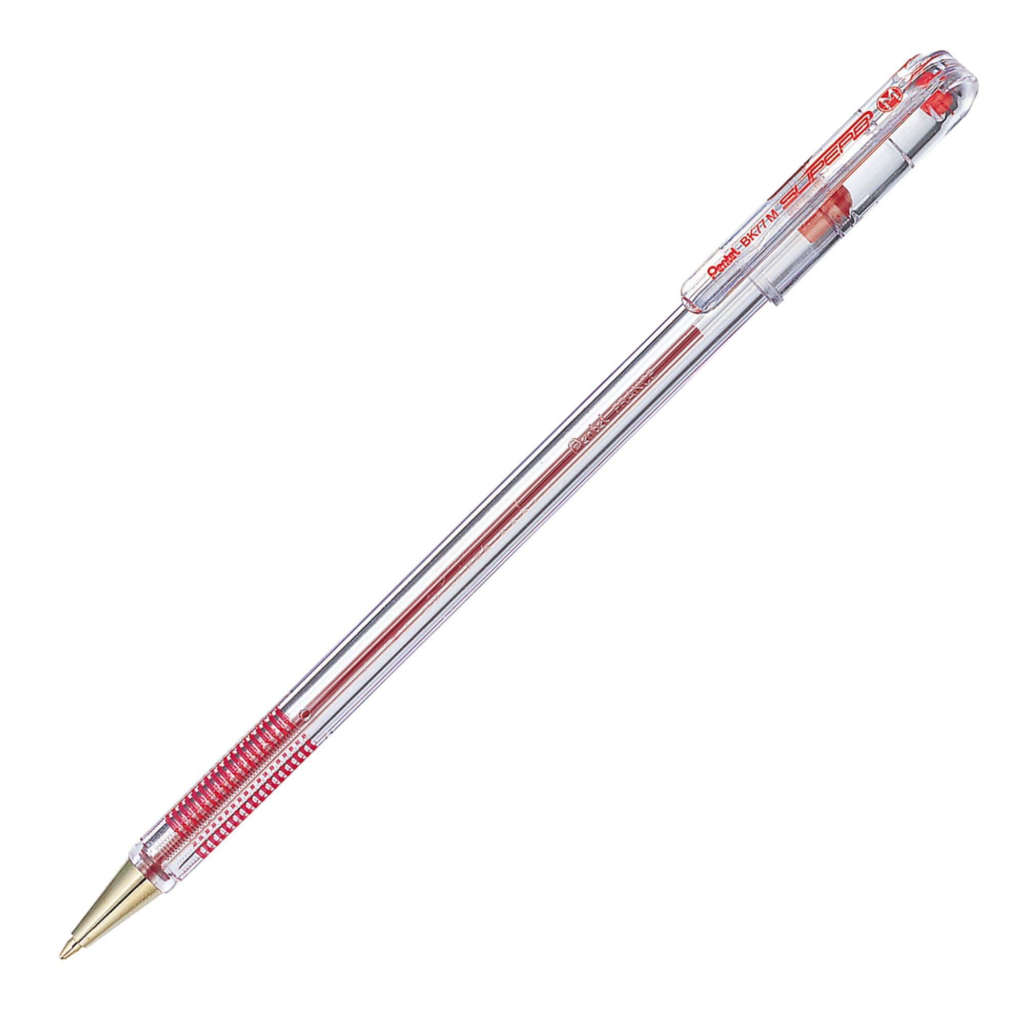 pentel-bk77m-superb-comfort-penna-a-sfera-1-0-mm-rosso-confezione-12-pz image 1