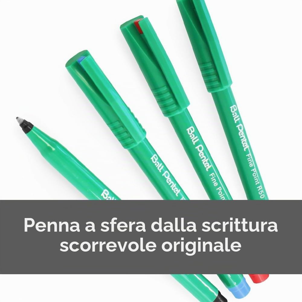 pentel-r56-rolling-writer-roller-punta-resina-blu-confezione-12-pezzi image 2