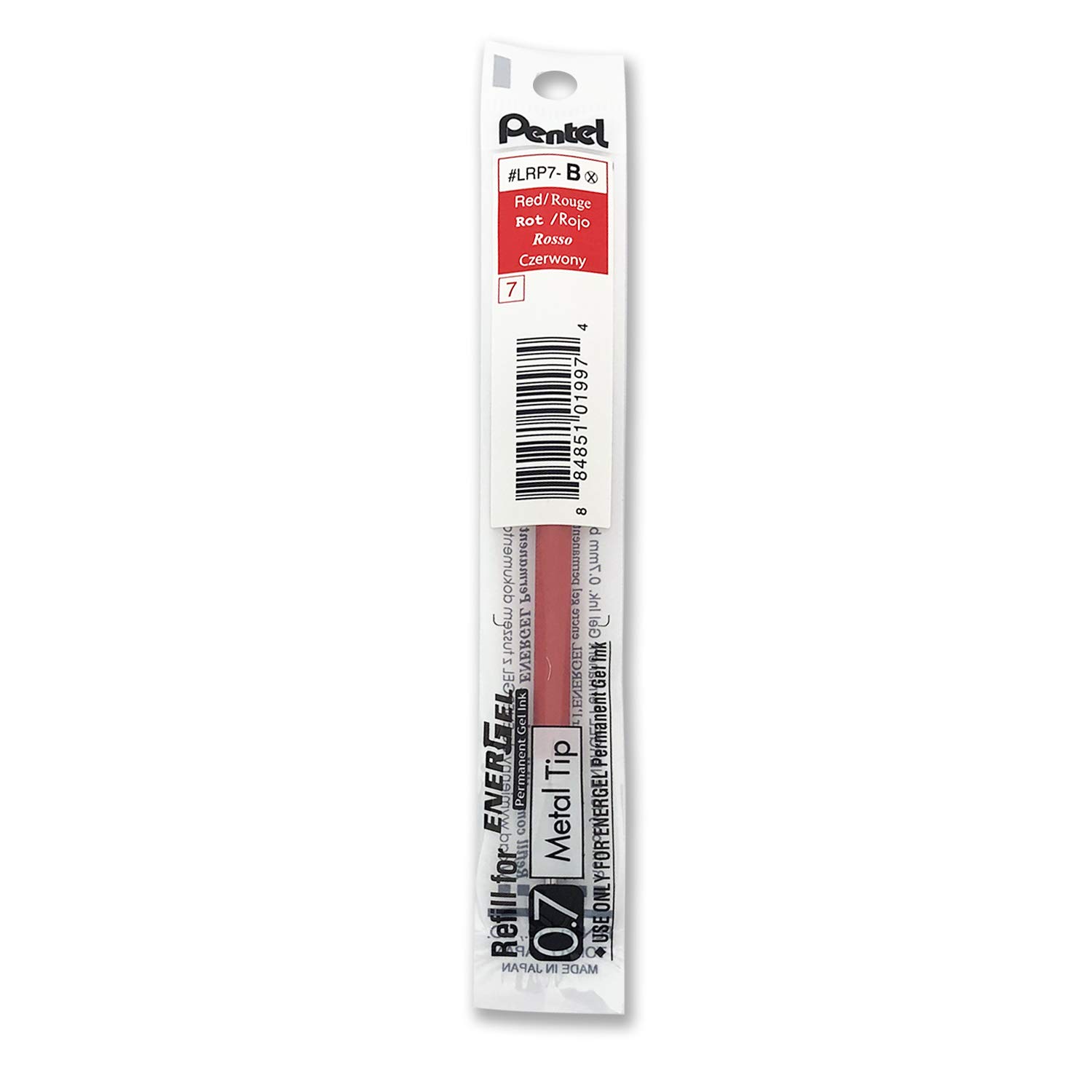 pentel-energel-permanent-lrp7-refill-0-7-mm-rosso-12-pz image 6