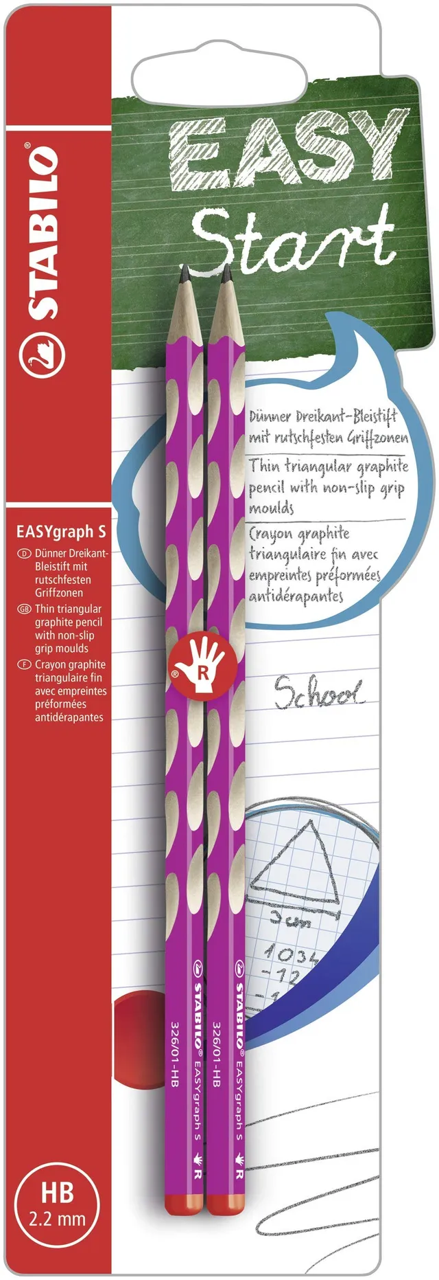 stabilo-easygraph-s-matita-ergonomica-triangolare-sottile-hb-2-2-mm image 1