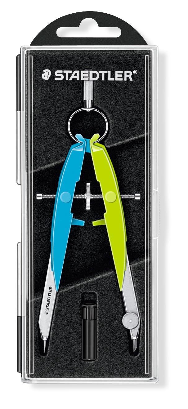 staedtler-mars-comfort-556-compasso-blu-verde-neon-cerchi-fino-a-23-cm image 1