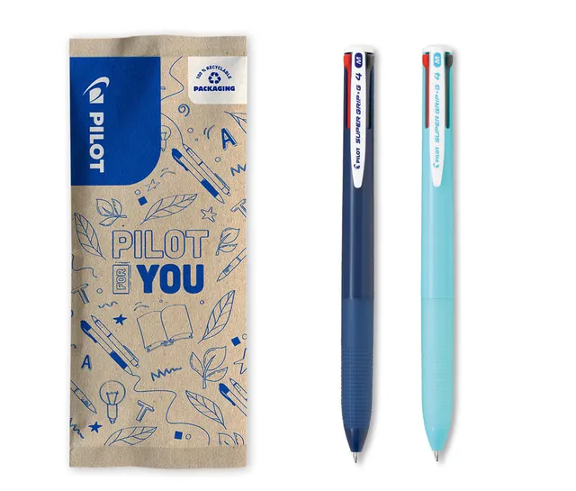 pilot-super-grip-g4-colors-penna-a-sfera-4-colori-retrattile-punta-media-set-2-p image 1