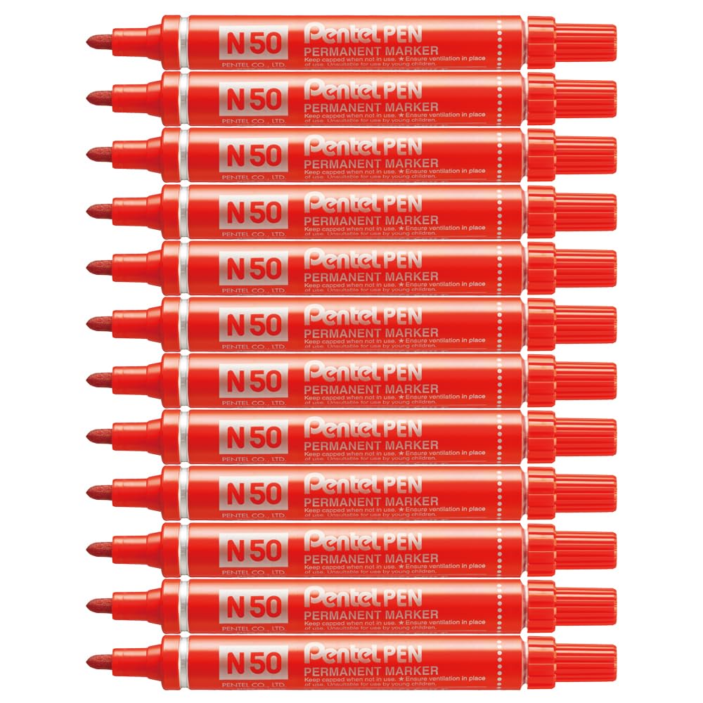 pentel-n50-marcatore-permanente-punta-conica-marrone-12-pezzi image 8