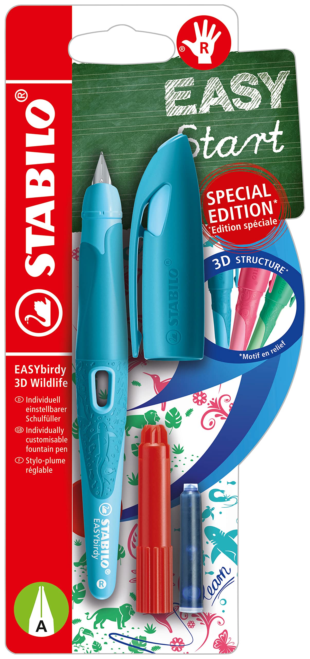 stabilo-easybirdy-3d-wildlife-special-edition-penna-stilografica-ergonomica-per- image 1