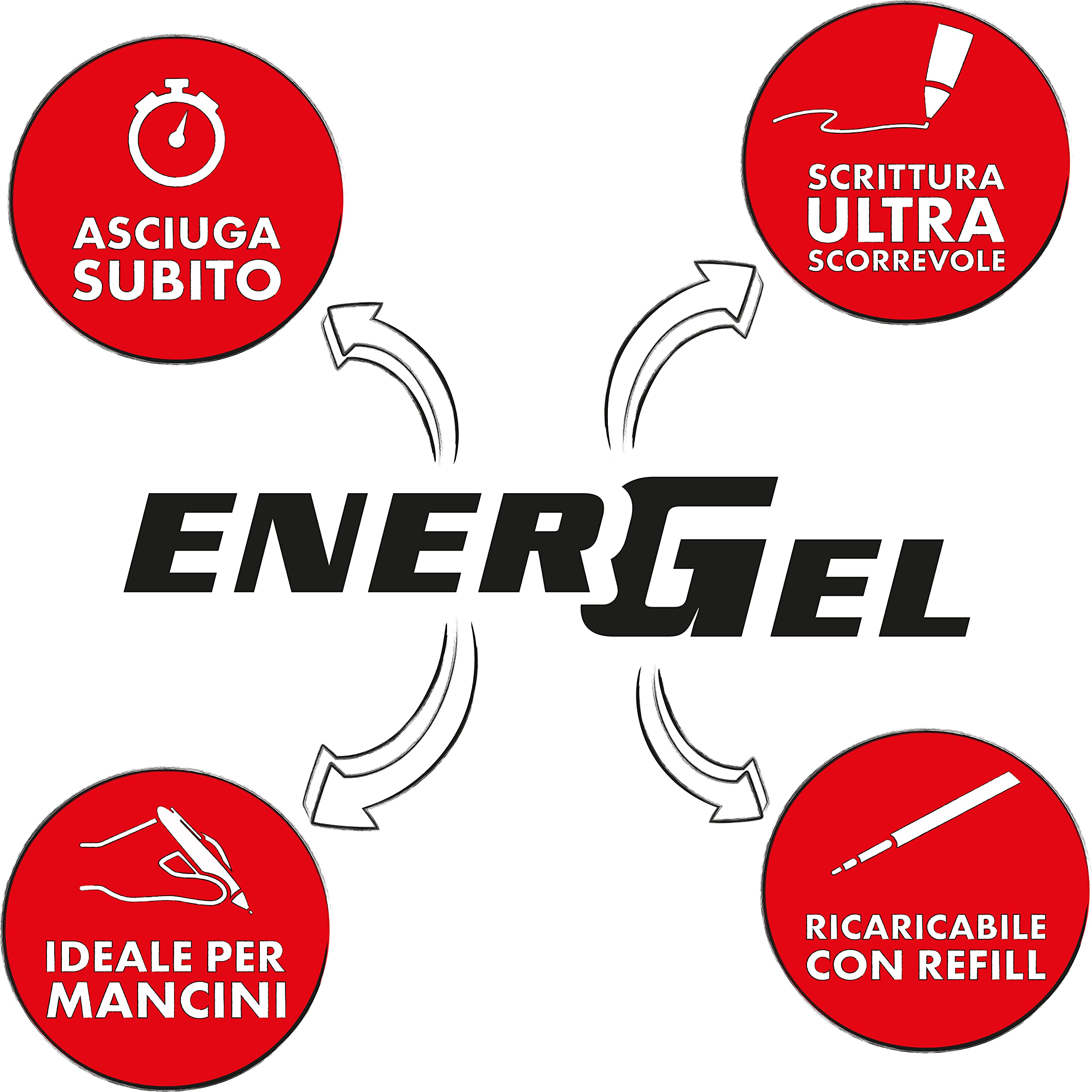 pentel-energel-x-bln104-roller-a-scatto-0-4-mm-rosso-12-pezzi image 3