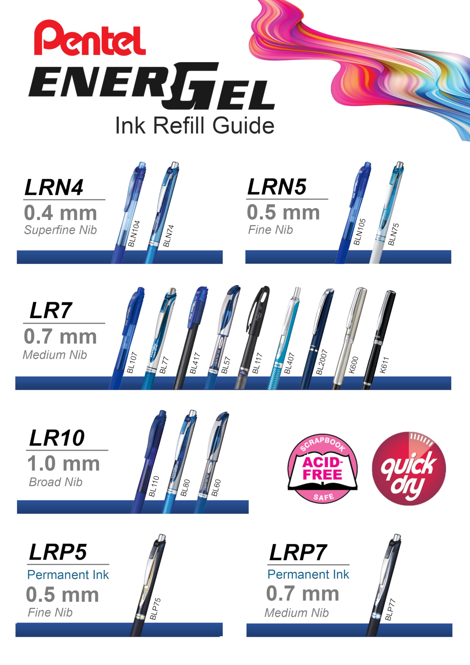 pentel-energel-lrn4-refill-roller-0-4-mm-blu-12-pezzi image 4