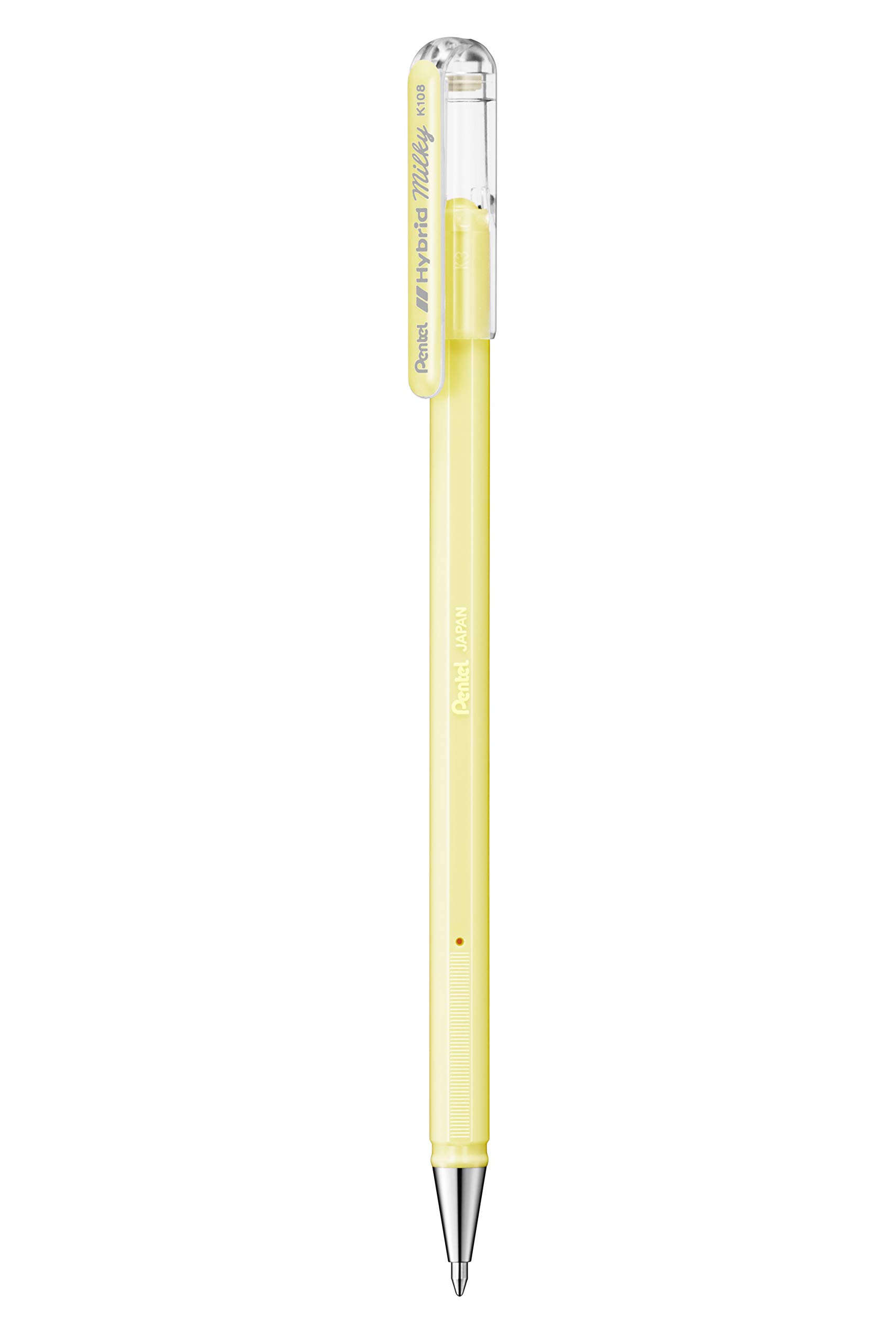 pentel-hybrid-milky-k108p-roller-gel-pastello-giallo-0-8-mm-confezione-12-pezzi image 6