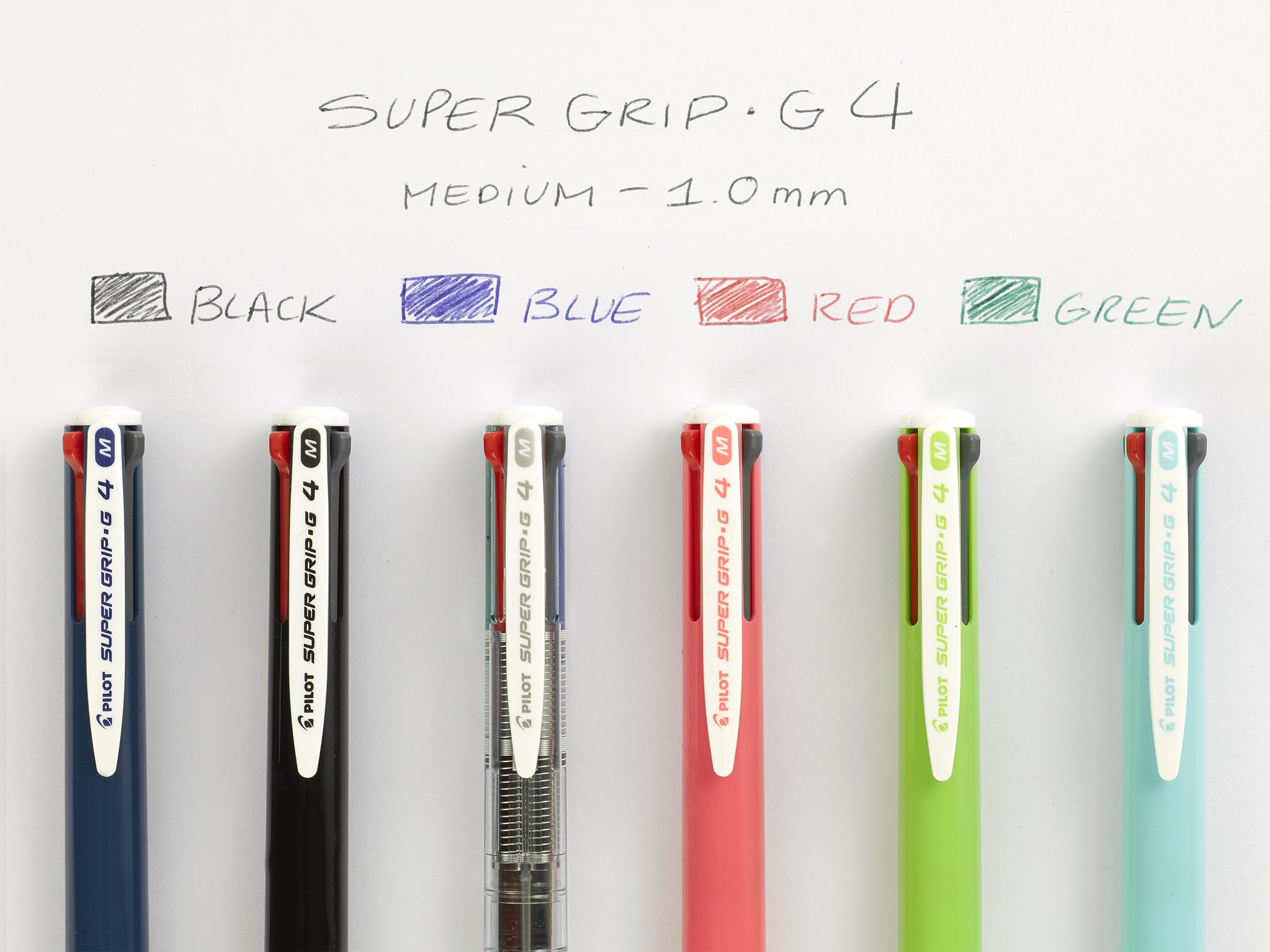 pilot-super-grip-g4-colors-penna-a-sfera-4-colori-retrattile-punta-media-set-2-p image 2