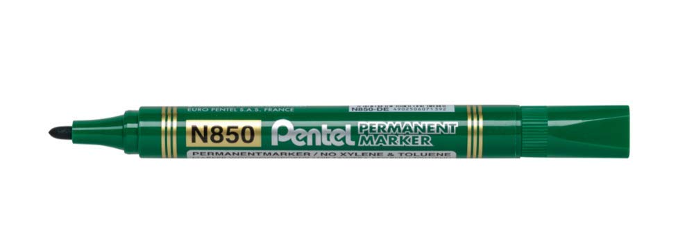 pentel-n850-marcatore-permanente-punta-conica-4-pz-nero-rosso-blu-verde image 5