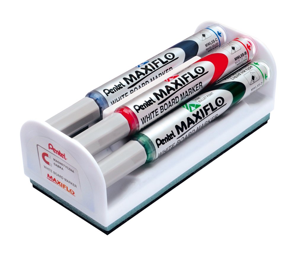 pentel-maxiflo-mwl5s-marcatore-per-lavagna-bianca-punta-4-0-mm-12-pezzi-nero image 5