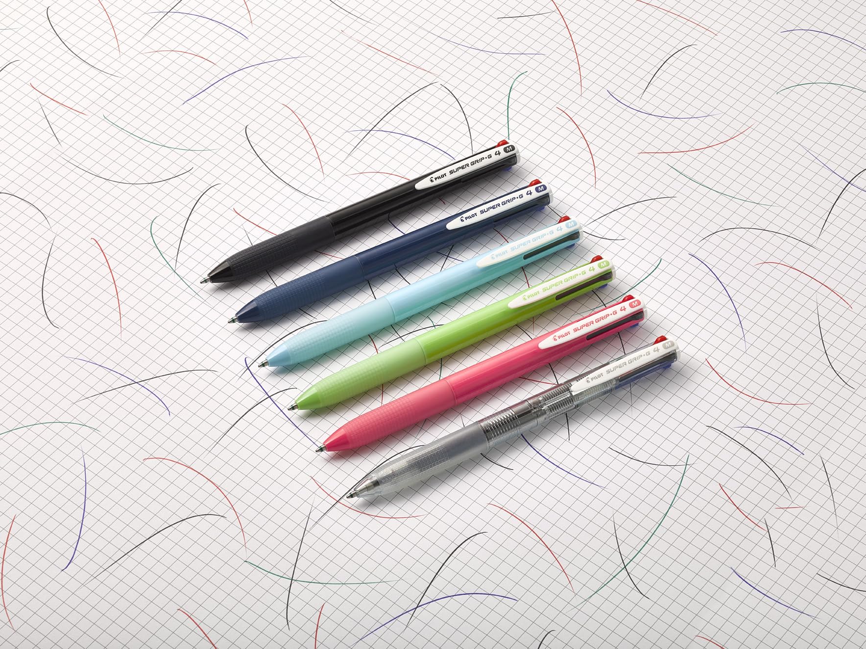 pilot-super-grip-g4-colors-penna-a-sfera-4-colori-retrattile-punta-media-set-2-p image 8