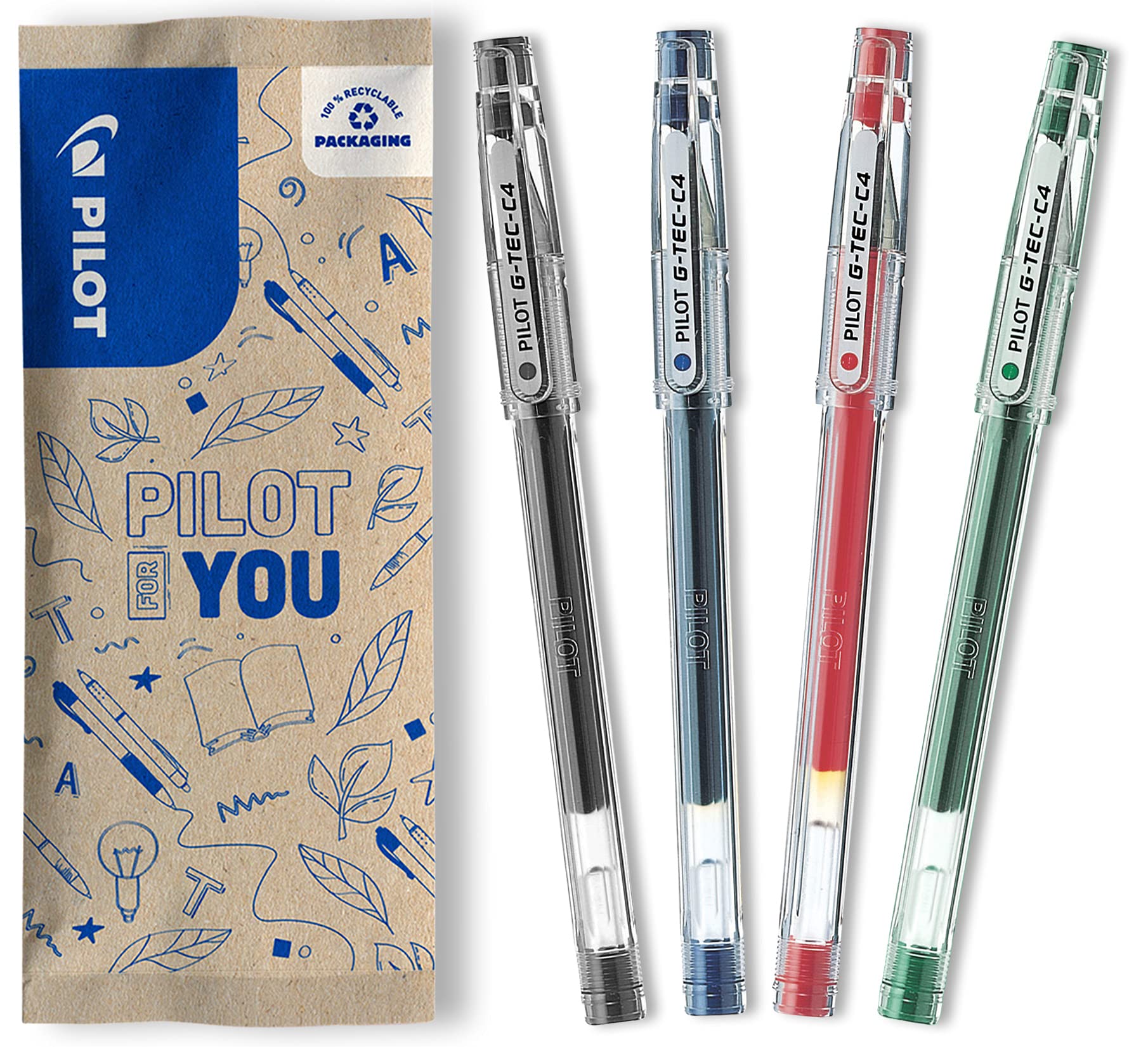 pilot-g-tec-c4-begreen-penna-gel-nero-0-4-mm-set-4-pezzi image 7
