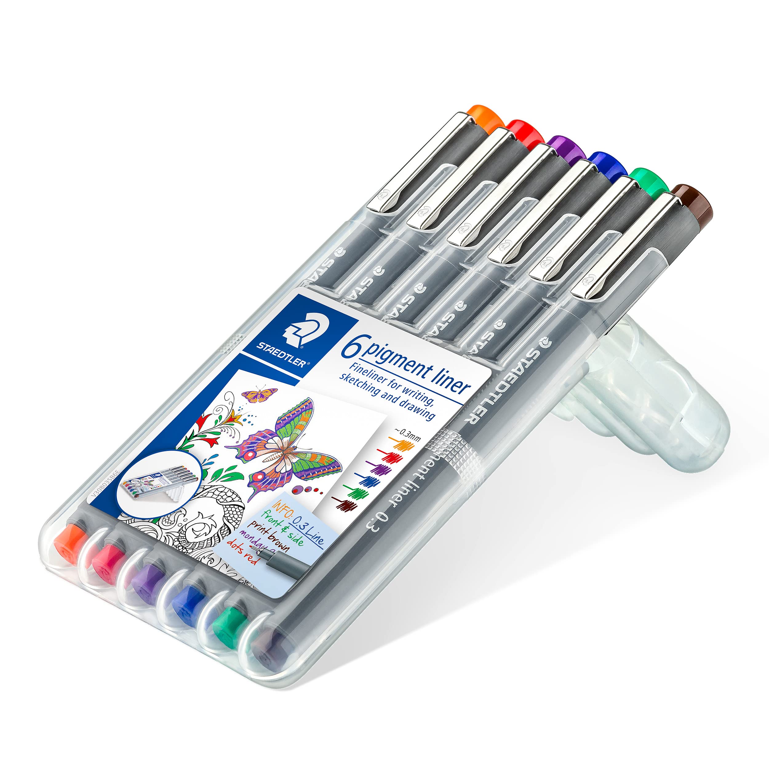 staedtler-pigment-liner-308-fineliner-0-3-mm-set-6-colori image 2