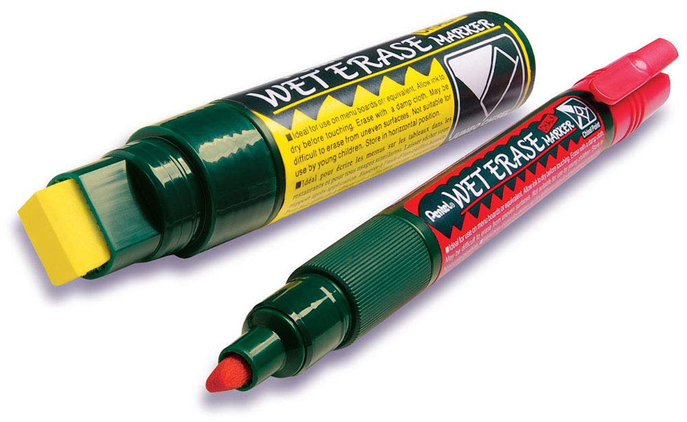 pentel-smw56-wet-erase-jumbo-marcatore-a-gesso-liquido-nero-10-15-mm-1-pz image 2