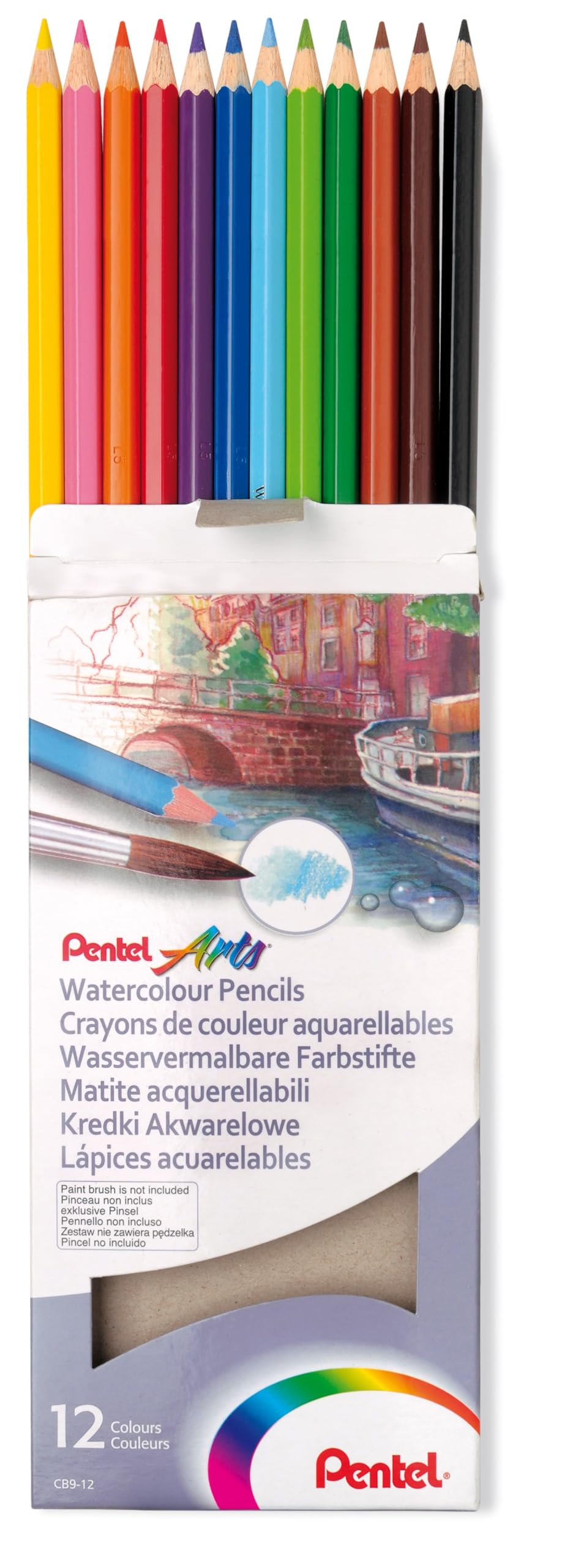 pentel-cb9-matite-colorate-acquerellabili-12-pezzi-2-9-mm image 2