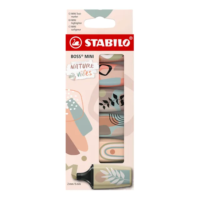 stabilo-boss-mini-naturevibes-evidenziatore-mini-punta-scalpello-2-5-mm image 1