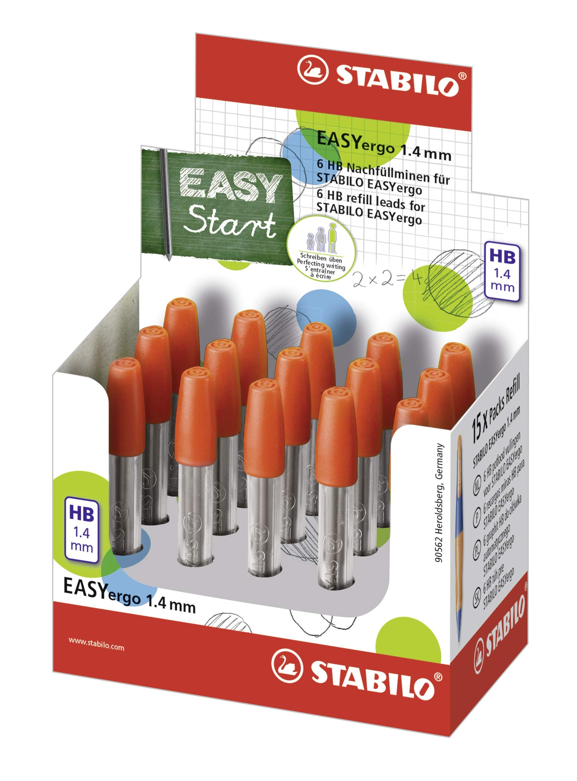 stabilo-easyergo-mine-per-matita-1-4-mm-hb-ricarica-ergonomica image 1