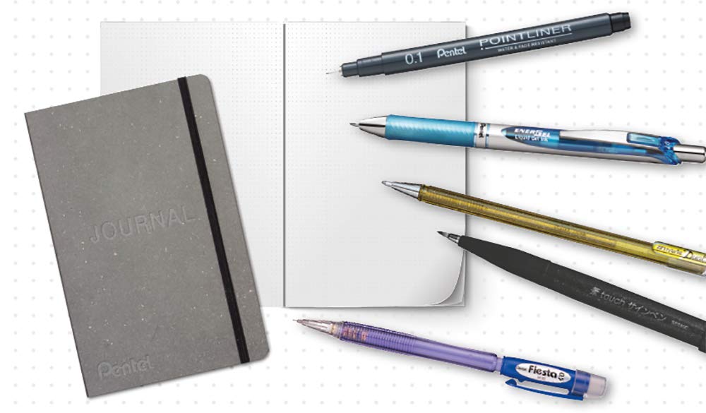 pentel-bullet-journal-set-agenda-puntinata-7-penne-e-guida-creativa image 3