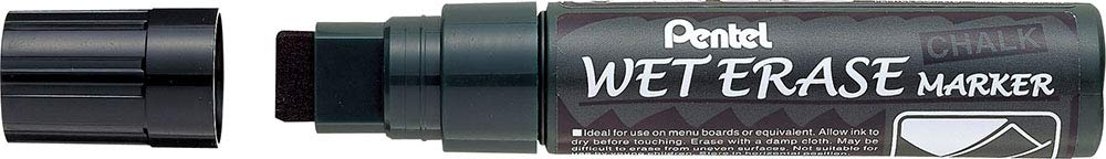 pentel-smw56-wet-erase-jumbo-marcatore-a-gesso-liquido-nero-10-15-mm-1-pz image 1